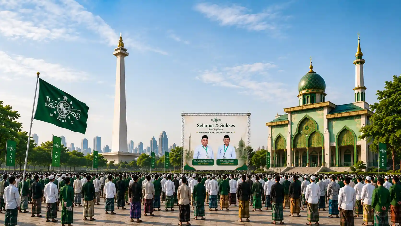 Kebersamaan pengurus dan warga PCNU Pengurus Cabang Kabupaten Tapanuli Selatan